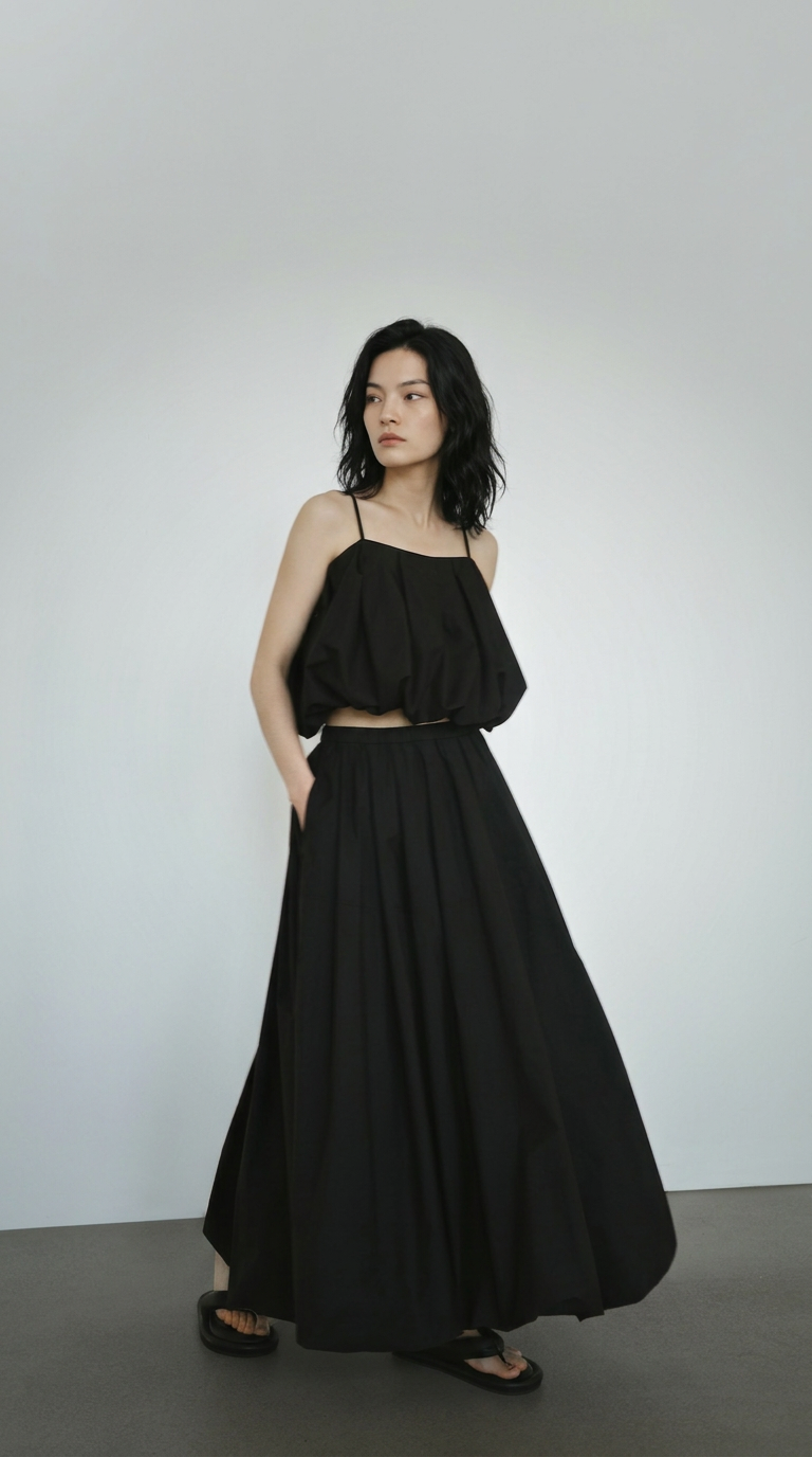 Bubble Midi Skirt