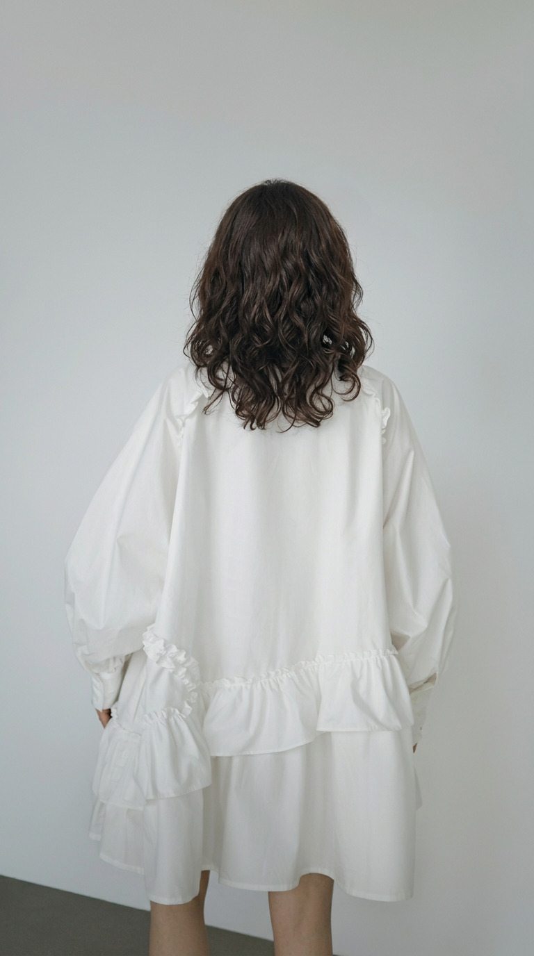 Ruffle Shirt Dress