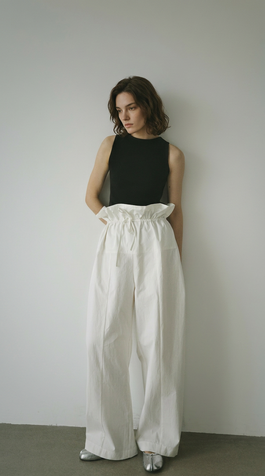 Relaxed Balloon Wide-Leg Pants
