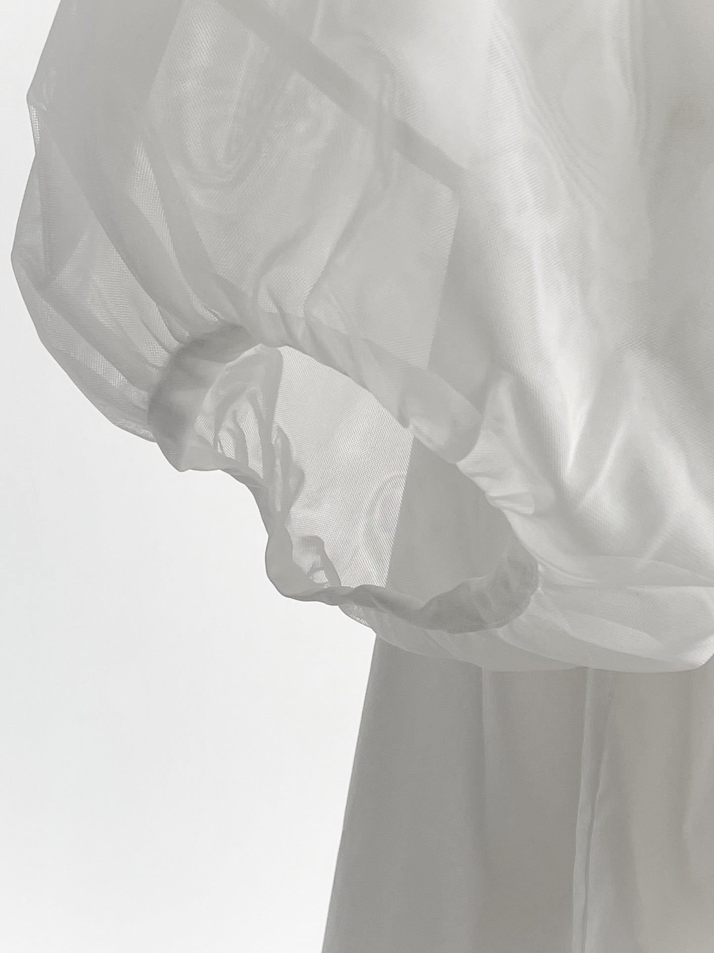 Mesh Puff Sleeve Shirt